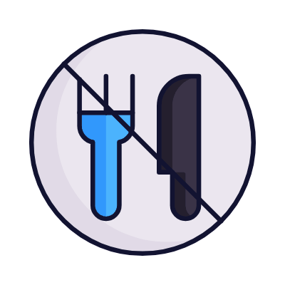 Cutlery Ban, Animated Icon, Lineal