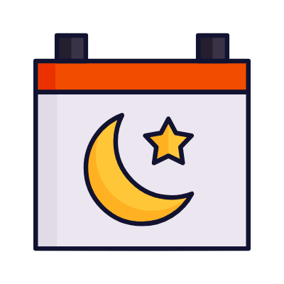 Ramadan, Animated Icon, Lineal