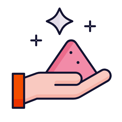 Hand powder Gulal, Animated Icon, Lineal