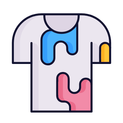 Tshirt Holi, Animated Icon, Lineal