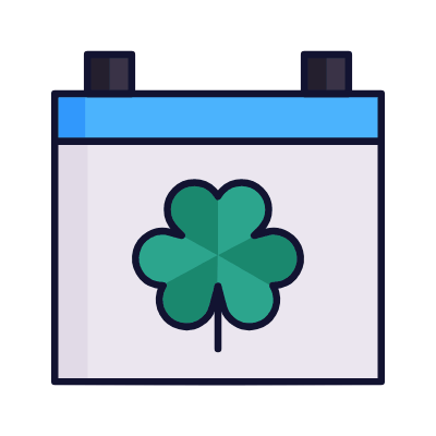 St Patrick's Day, Animated Icon, Lineal