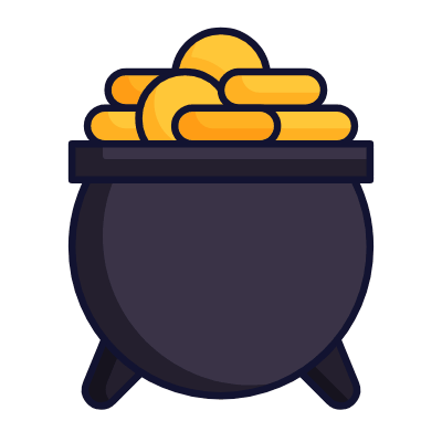 Pot Gold, Animated Icon, Lineal
