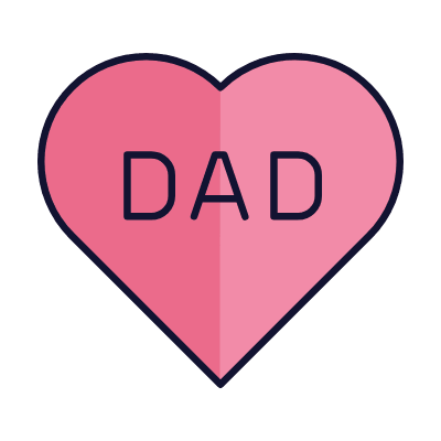 Love Dad, Animated Icon, Lineal