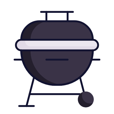 Barbecue Lid, Animated Icon, Lineal