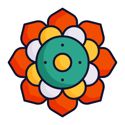 Rangoli, Animated Icon, Lineal