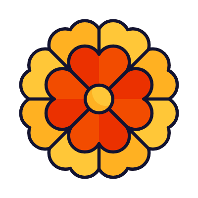 Marigold, Animated Icon, Lineal