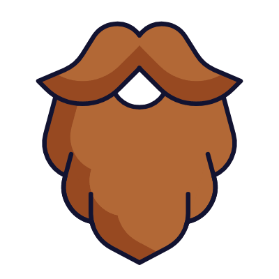 Facial Hair, Animated Icon, Lineal