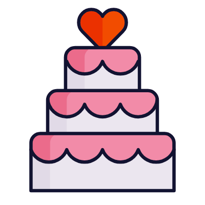 Wedding Cake, Animated Icon, Lineal