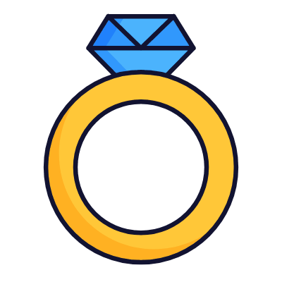 Diamond Ring, Animated Icon, Lineal