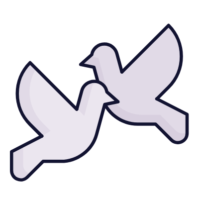 Doves, Animated Icon, Lineal