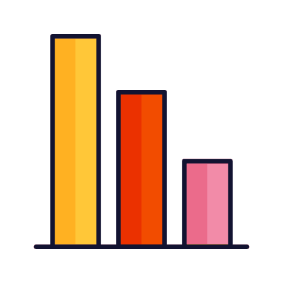 Bar Chart Decline, Animated Icon, Lineal