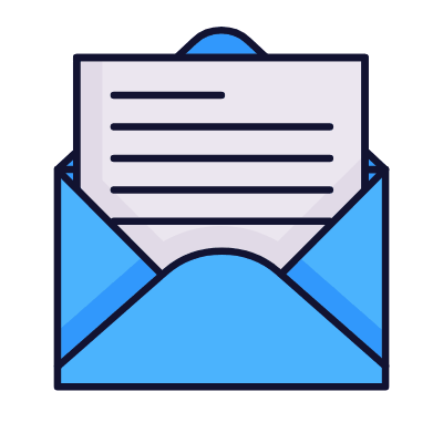 Mail Open Document, Animated Icon, Lineal