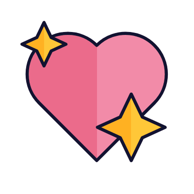 Heart Glitter, Animated Icon, Lineal