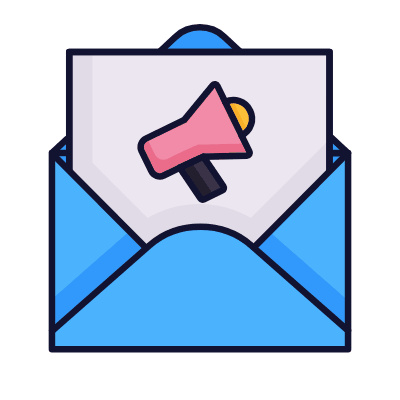 Mail Open Marketing, Animated Icon, Lineal