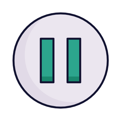 Pause, Animated Icon, Lineal