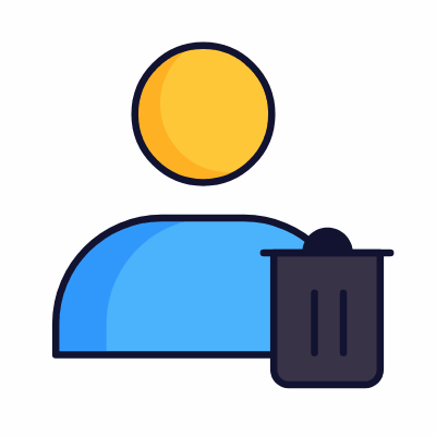Avatar Trash, Animated Icon, Lineal