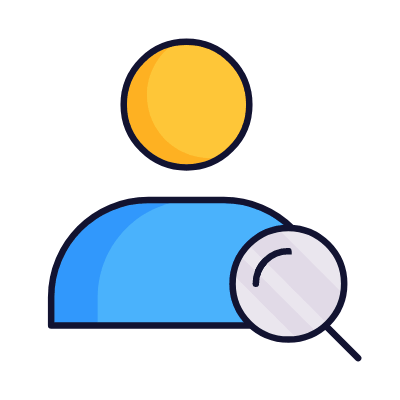 Avatar Magnifier, Animated Icon, Lineal