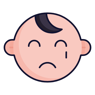 Baby Crying, Animated Icon, Lineal