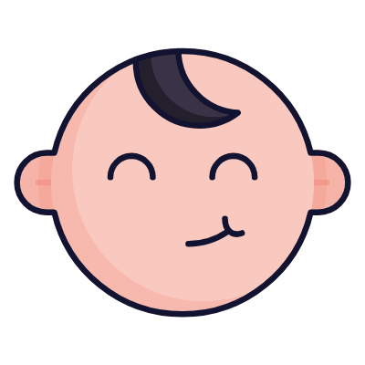 Baby Eating, Animated Icon, Lineal