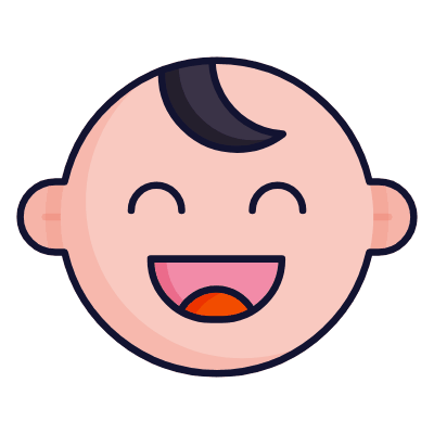 Baby Happy, Animated Icon, Lineal