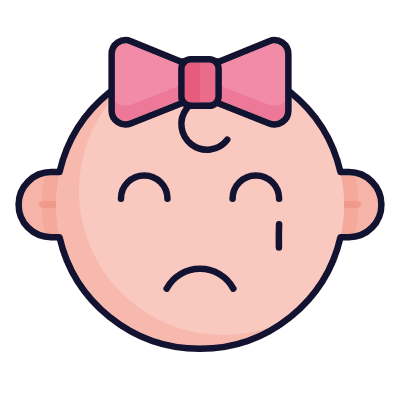 Baby Crying, Animated Icon, Lineal