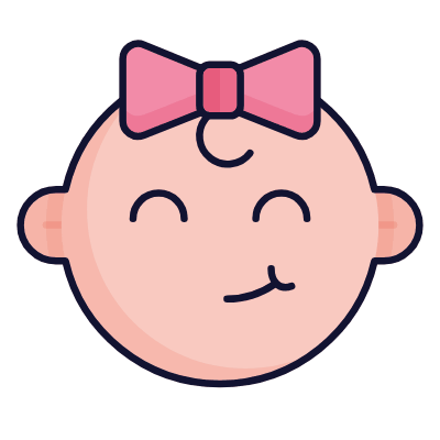 Baby Eating, Animated Icon, Lineal