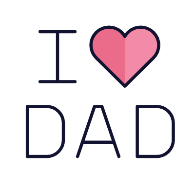Love Dad, Animated Icon, Lineal