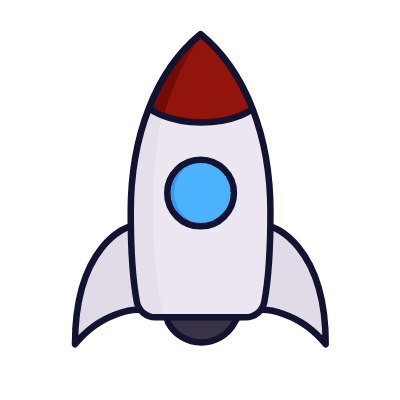 Rocket, Animated Icon, Lineal