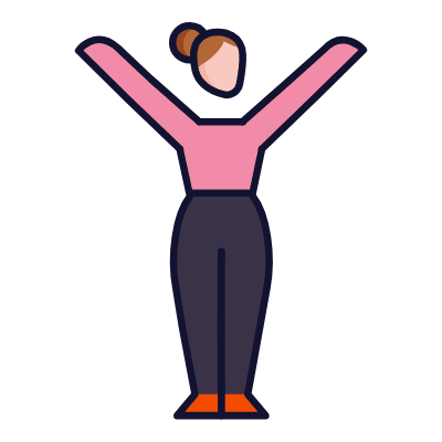 Woman Success, Animated Icon, Lineal