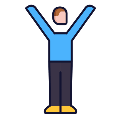 Person Success, Animated Icon, Lineal