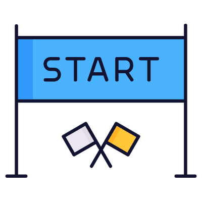 Start Line, Animated Icon, Lineal