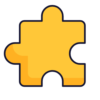 Puzzle Piece, Animated Icon, Lineal