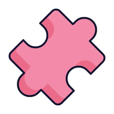 Puzzle piece, Animated Icon, Lineal