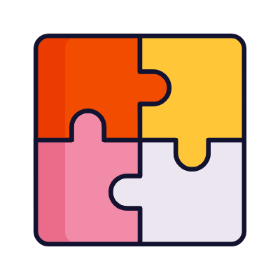 Puzzle, Animated Icon, Lineal