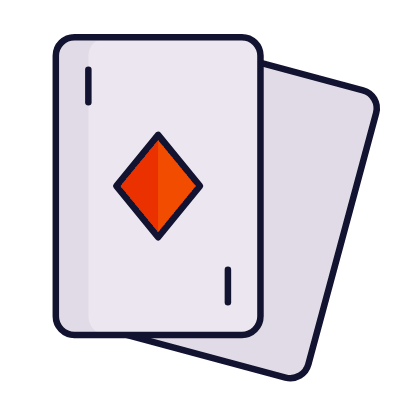 Cards Diamond, Animated Icon, Lineal