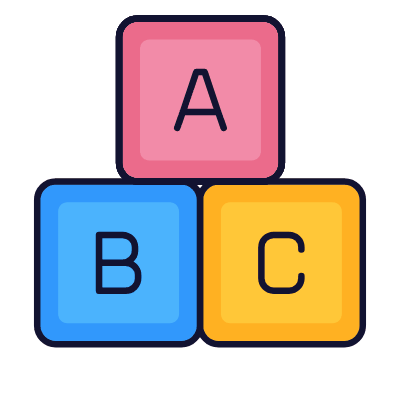 ABC Blocks, Animated Icon, Lineal