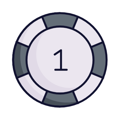 Casino Chip, Animated Icon, Lineal