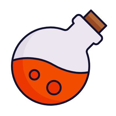 Potion Bottle, Animated Icon, Lineal