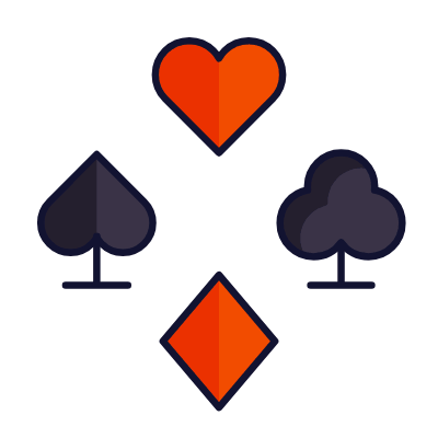 Card Suits, Animated Icon, Lineal