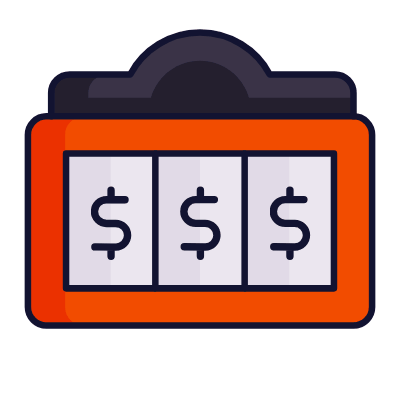 Slot Machine, Animated Icon, Lineal
