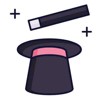 Magician's Hat, Animated Icon, Lineal