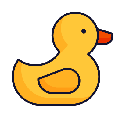 Rubber Duck, Animated Icon, Lineal