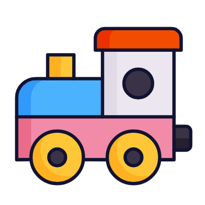Toy train, Animated Icon, Lineal
