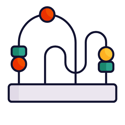 Bead Maze, Animated Icon, Lineal