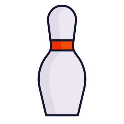 Bowling Pin, Animated Icon, Lineal