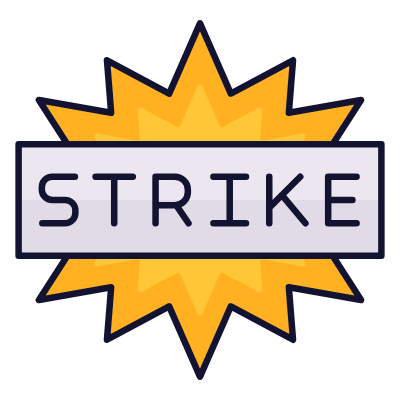 Strike Sign, Animated Icon, Lineal