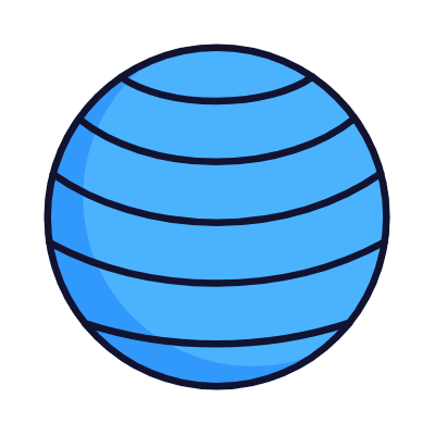 Fitness Ball, Animated Icon, Lineal