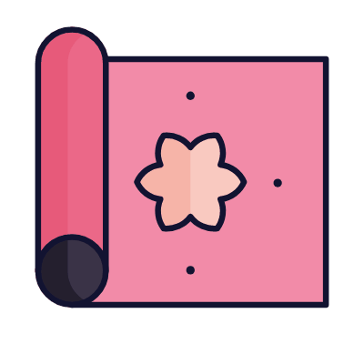 Yoga Mat, Animated Icon, Lineal