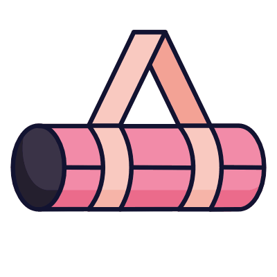 Yoga Mat Strap, Animated Icon, Lineal