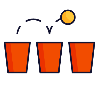 Pong cups, Animated Icon, Lineal